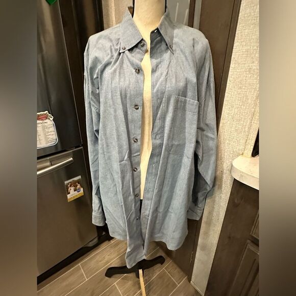 Blue Diamond Light Blue Button-Up Shirt - Picture 1 of 6